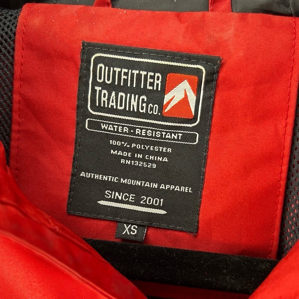 Ski Jacket XS Red Water Resistant Outfitter Trading Vail Colorado Hood Full Zip - Picture 3 of 15